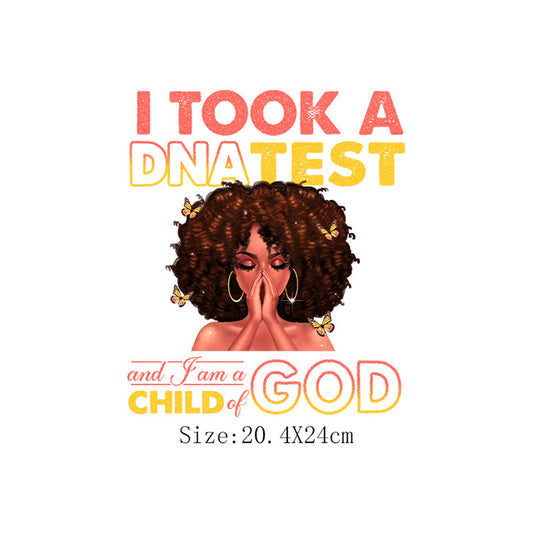 DIY Image Heat Transfer Iron on (I took a DNA Test and I am a Child of God)