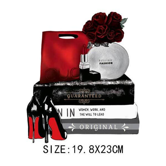 DIY Heat Transfer Iron on Image Transfer (High Heels/Books)