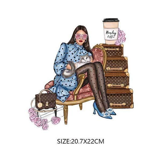 DIY Heat Transfer/ Iron On Image Transfer (Coffee, Lady and Luxury)