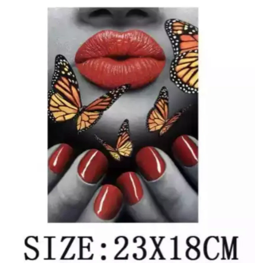 DIY Heat Transfer/Iron on Image Transfer (Lips/Butterflies)