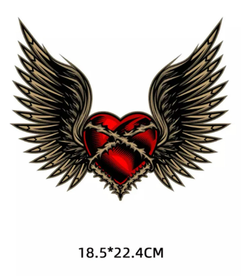 DIY Heat Transfer/Iron on Image Transfer (Heart w/ Wings)