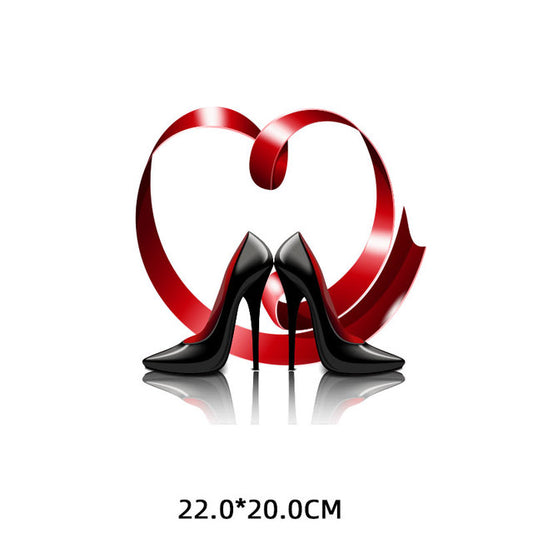 DIY Image Heat Transfer Iron on Image Transfer (Heart Shoes)