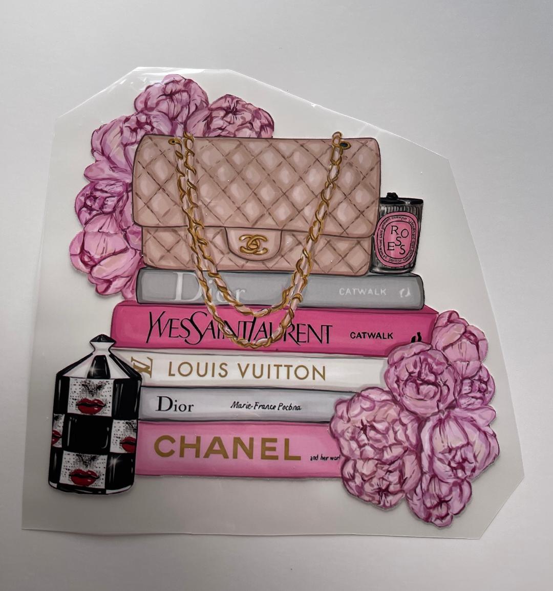 DIY Heat Transfer Iron on Image (Books, Bags & Flowers)