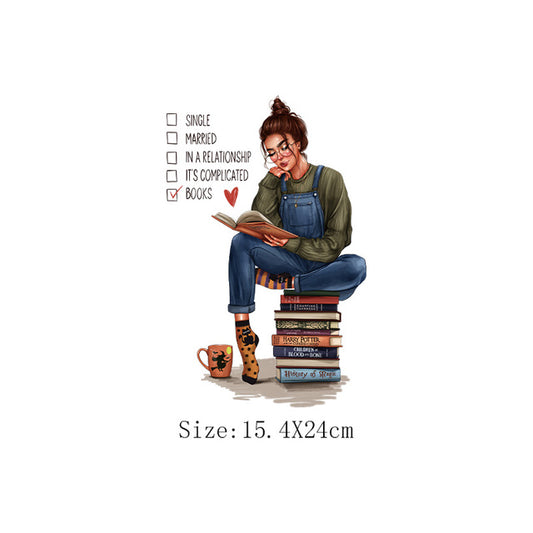 DIY Image Heat Transfer Iron on Image Love Books