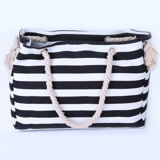 Canvass Stripe Shoulder Bag