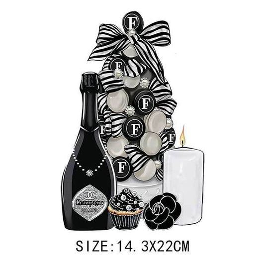 DIY Heat Transfer/Iron on Image Transfer (Wine/Candle)